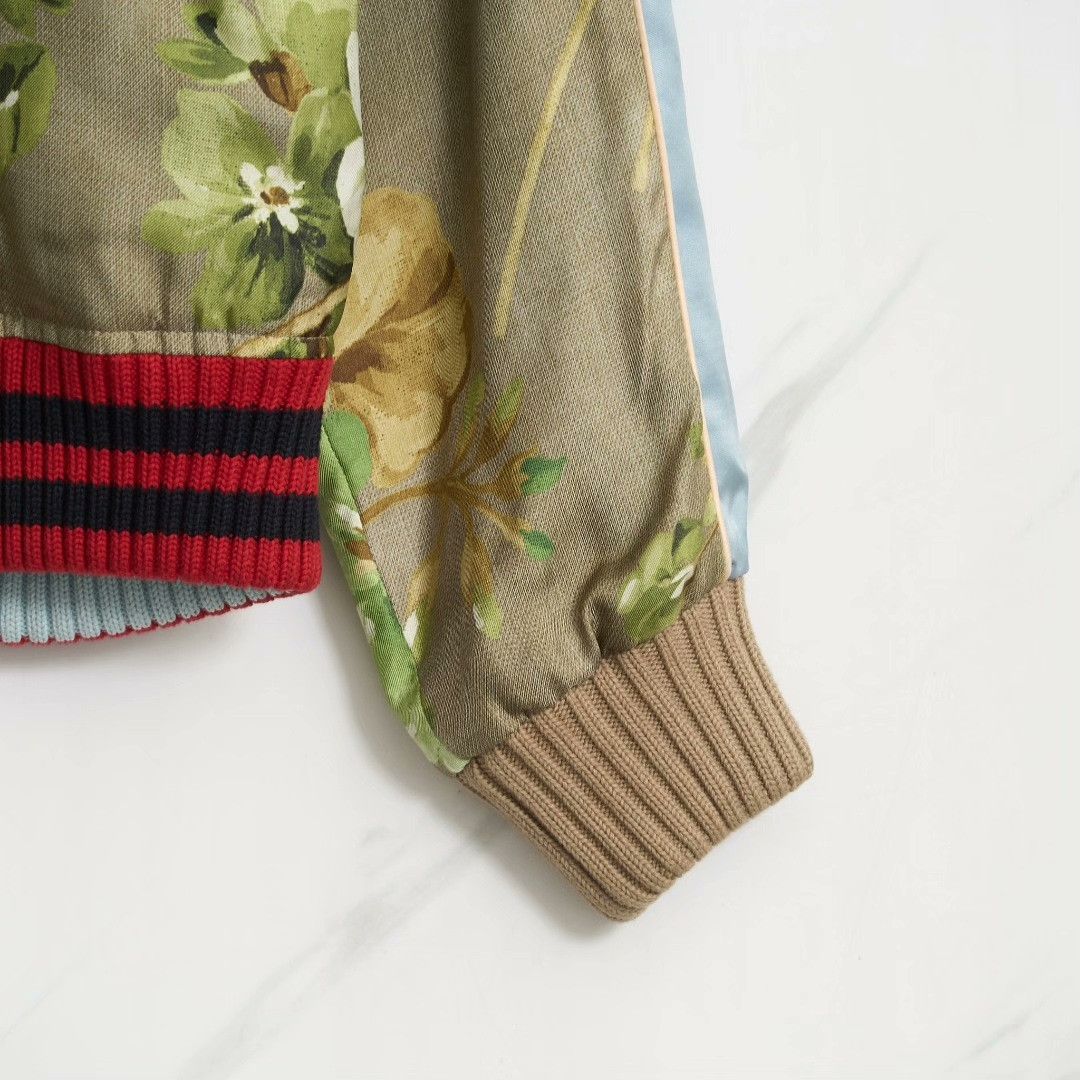 Gucci Gucci Men's Floral Stripe Double Jacket Size US S / EU 44-46 / 1 - 4 Thumbnail
