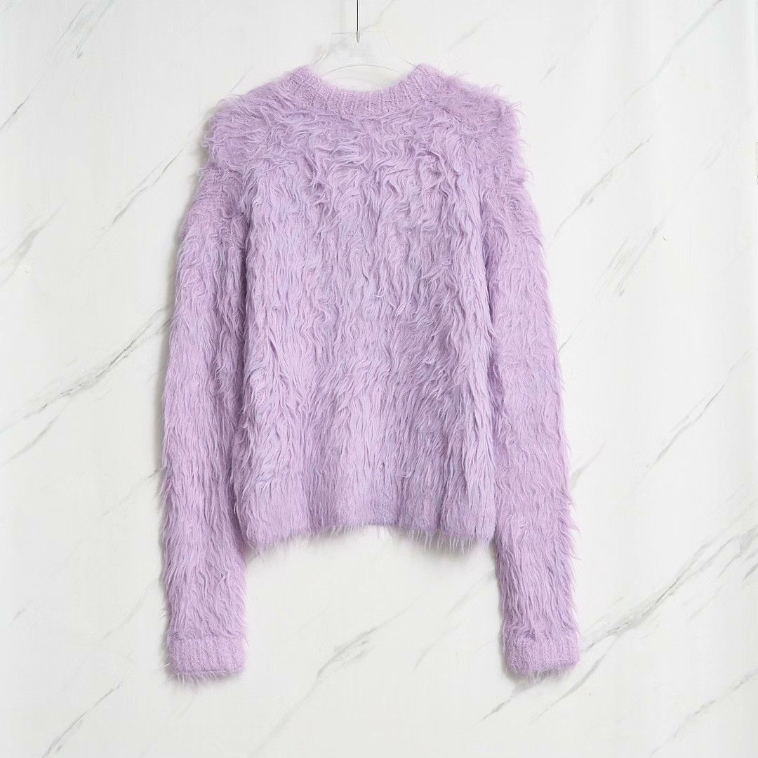 Acne Studios Acne Studios Neutral Lavender Knit Sweater Size M / US 6-8 / IT 42-44 - 3 Thumbnail