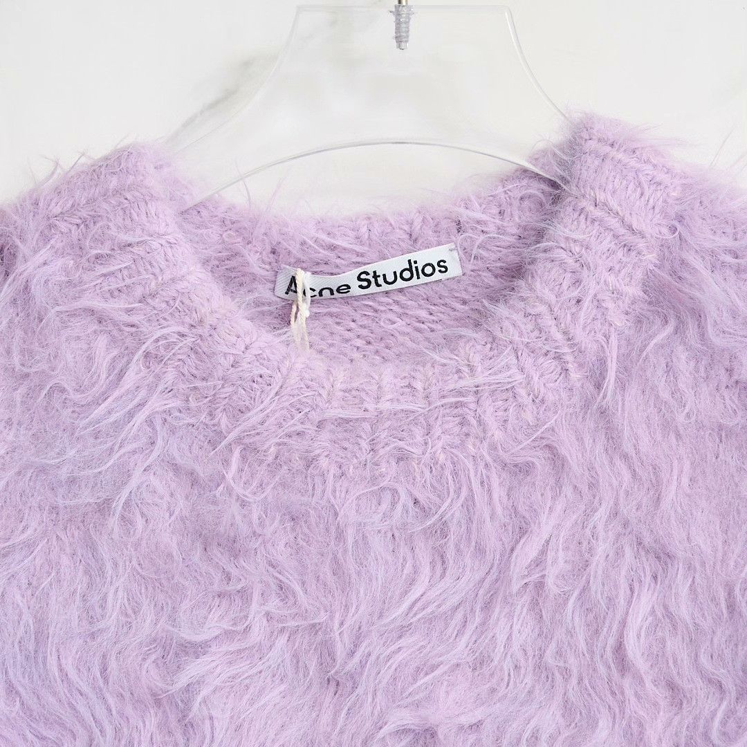 Acne Studios Acne Studios Neutral Lavender Knit Sweater Size M / US 6-8 / IT 42-44 - 2 Thumbnail