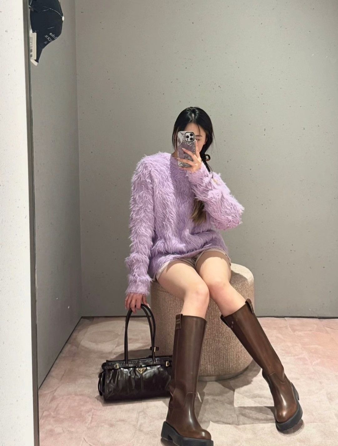 Acne Studios Acne Studios Neutral Lavender Knit Sweater Size M / US 6-8 / IT 42-44 - 7 Thumbnail