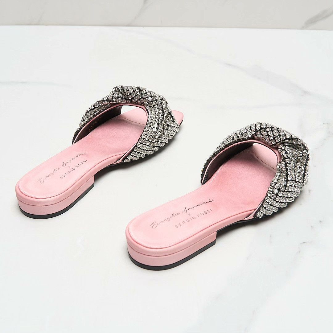 Sergio Rossi Sergio Rossi Women's Rhinestone Knot Sandals Size US 4 / IT 34 - 7 Thumbnail