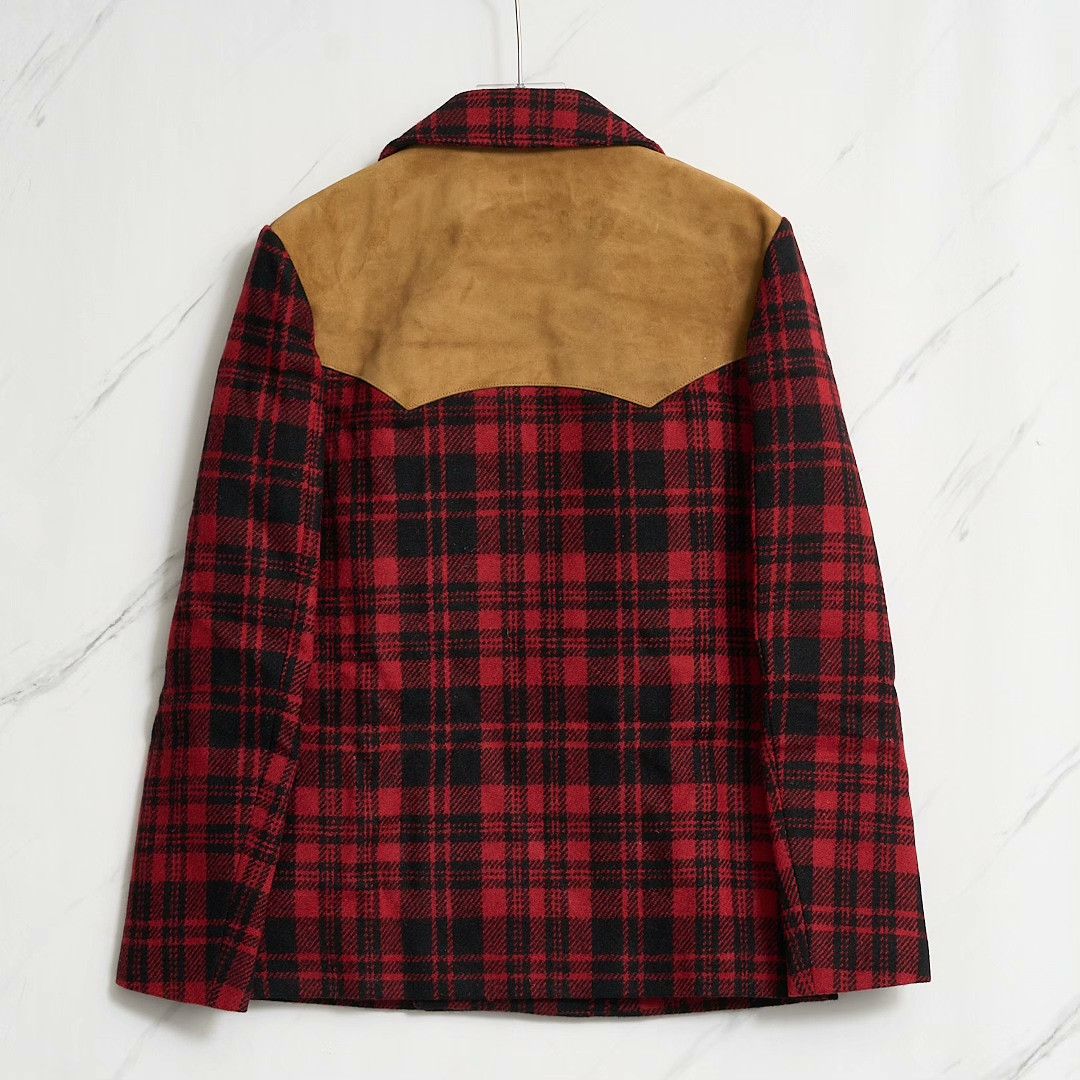 Saint Laurent Paris Saint Laurent Men's Plaid Double-Breasted Runway Coat Size US M / EU 48-50 / 2 - 4 Thumbnail