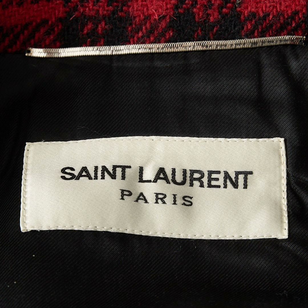 Saint Laurent Paris Saint Laurent Men's Plaid Double-Breasted Runway Coat Size US M / EU 48-50 / 2 - 6 Thumbnail