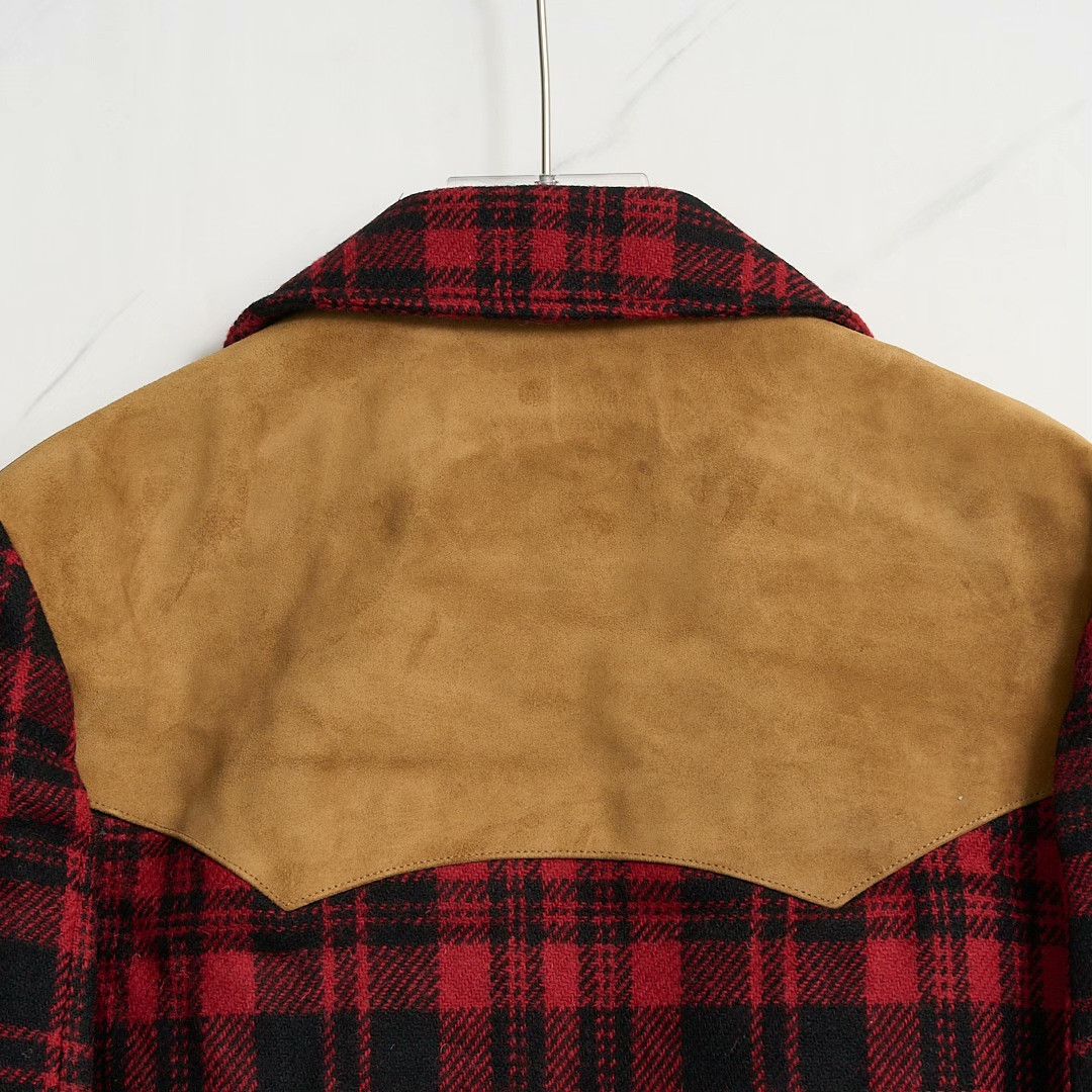 Saint Laurent Paris Saint Laurent Men's Plaid Double-Breasted Runway Coat Size US M / EU 48-50 / 2 - 5 Thumbnail