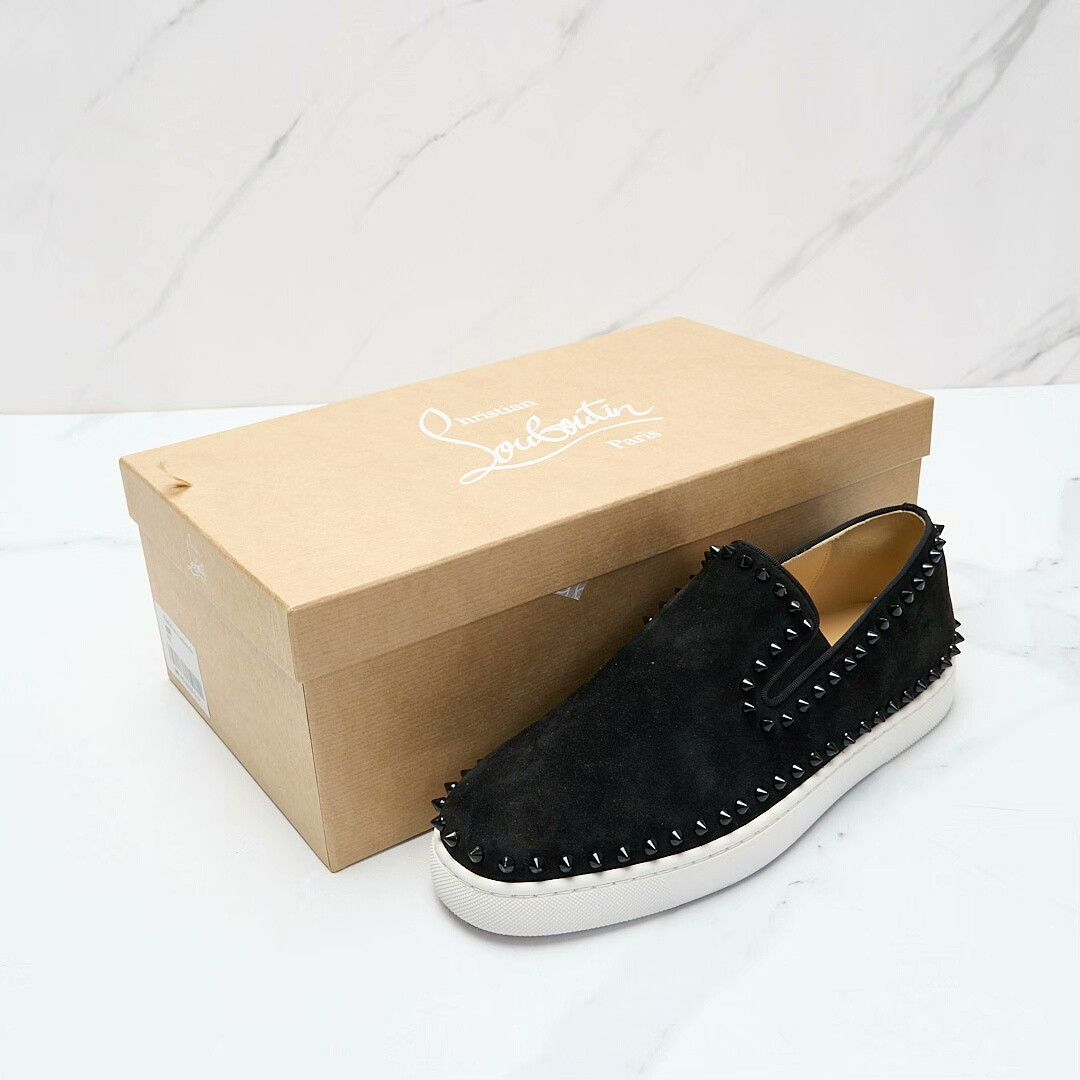 Christian Louboutin Christian Louboutin Men's Studded Suede Sneakers Size US 8 / EU 41 - 7 Thumbnail