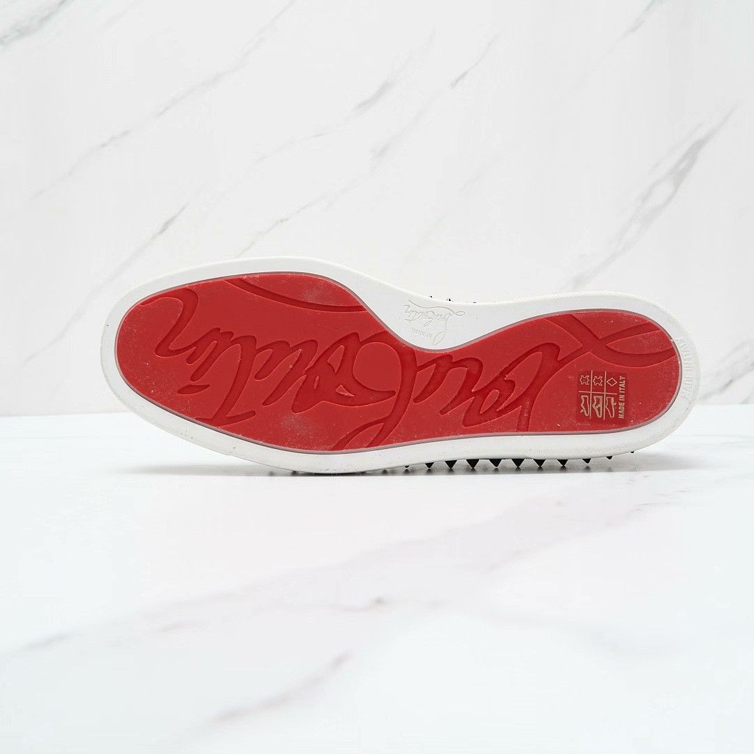 Christian Louboutin Christian Louboutin Men's Studded Suede Sneakers Size US 8 / EU 41 - 6 Thumbnail