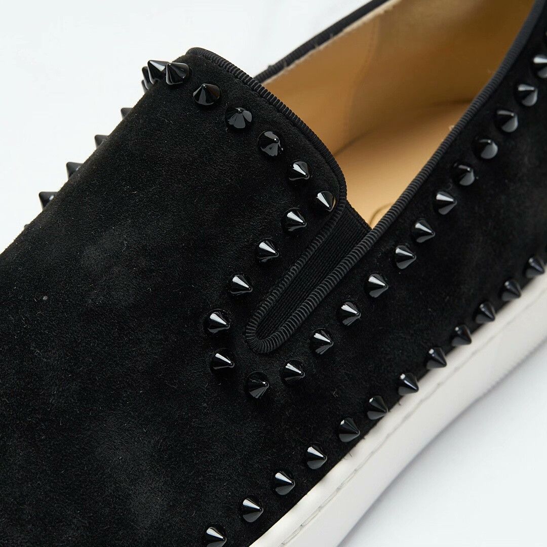 Christian Louboutin Christian Louboutin Men's Studded Suede Sneakers Size US 8 / EU 41 - 4 Thumbnail
