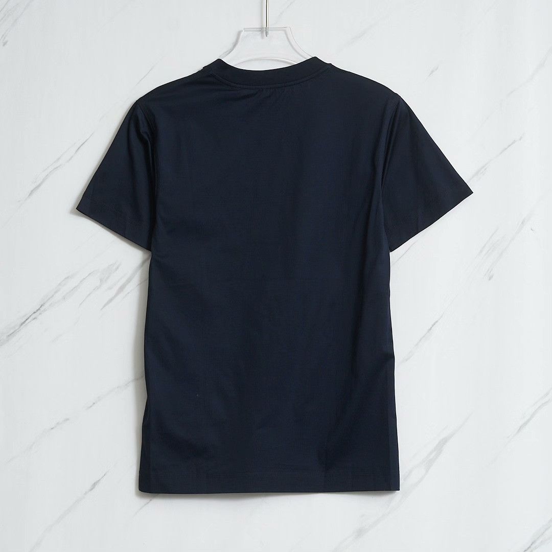 Burberry Burberry Men's Navy Embroidered T-shirt Size US S / EU 44-46 / 1 - 3 Thumbnail