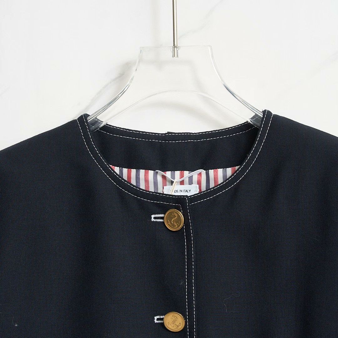 Thom Browne Thom Browne Women's Tweed Short Coat Size S / US 4 / IT 40 - 2 Thumbnail