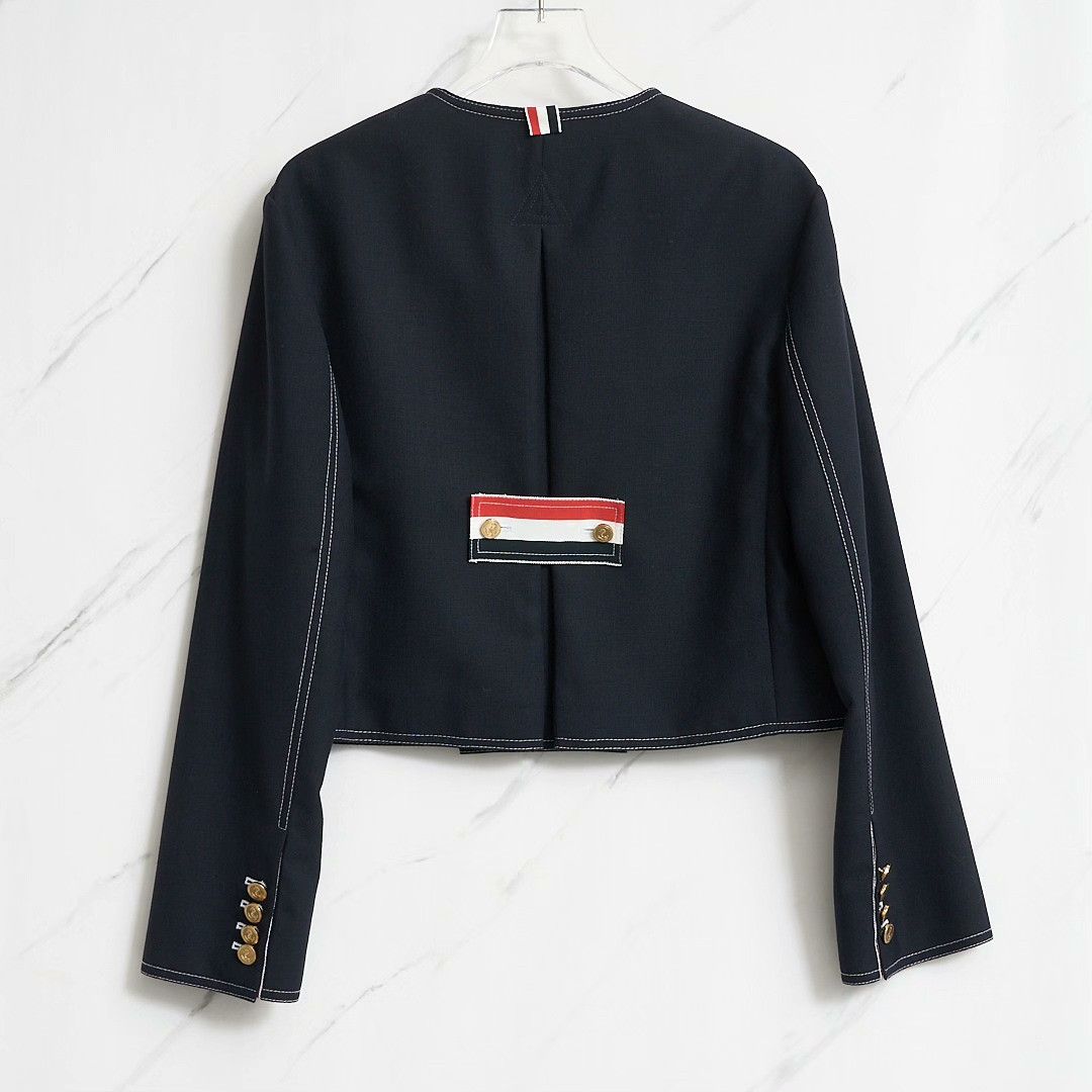 Thom Browne Thom Browne Women's Tweed Short Coat Size S / US 4 / IT 40 - 4 Thumbnail