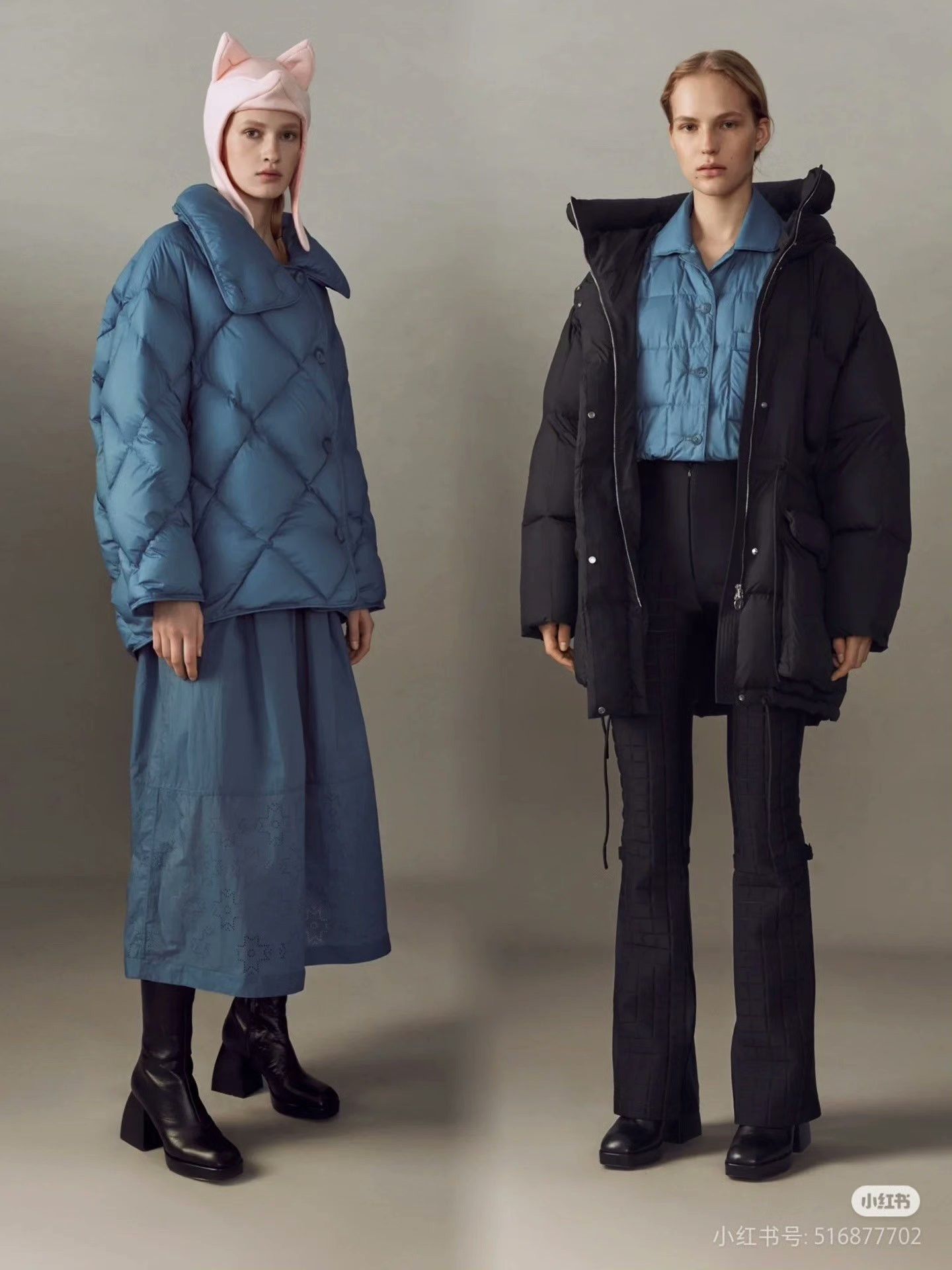 IENKI IENKI IENKI IENKI Women's Loose Stand-Collar Down Jacket Size M / US 6-8 / IT 42-44 - 9 Thumbnail