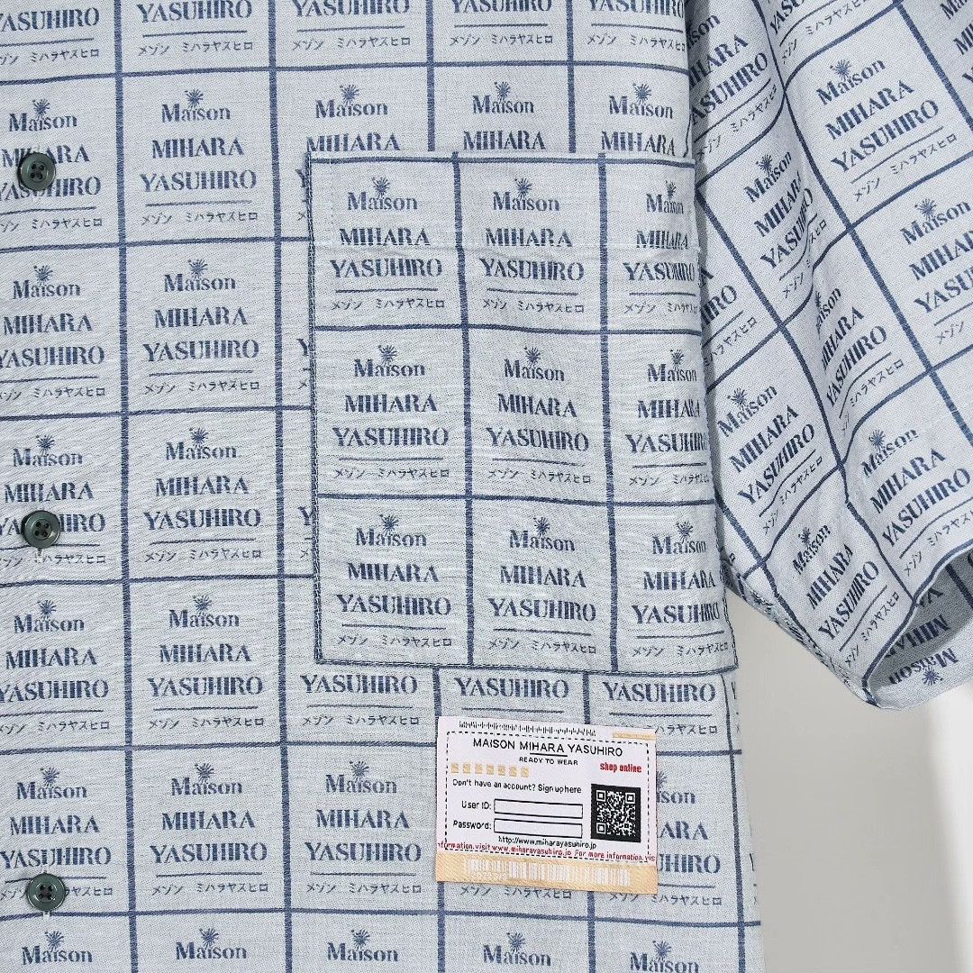 Maison MIHARA YASUHIRO Mihara Yasuhiro Men's All-Over Logo Shirt Size US S / EU 44-46 / 1 - 5 Thumbnail