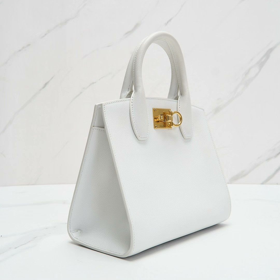 Salvatore Ferragamo Ferragamo Women's Lychee Buckle Tote Size ONE SIZE - 4 Thumbnail