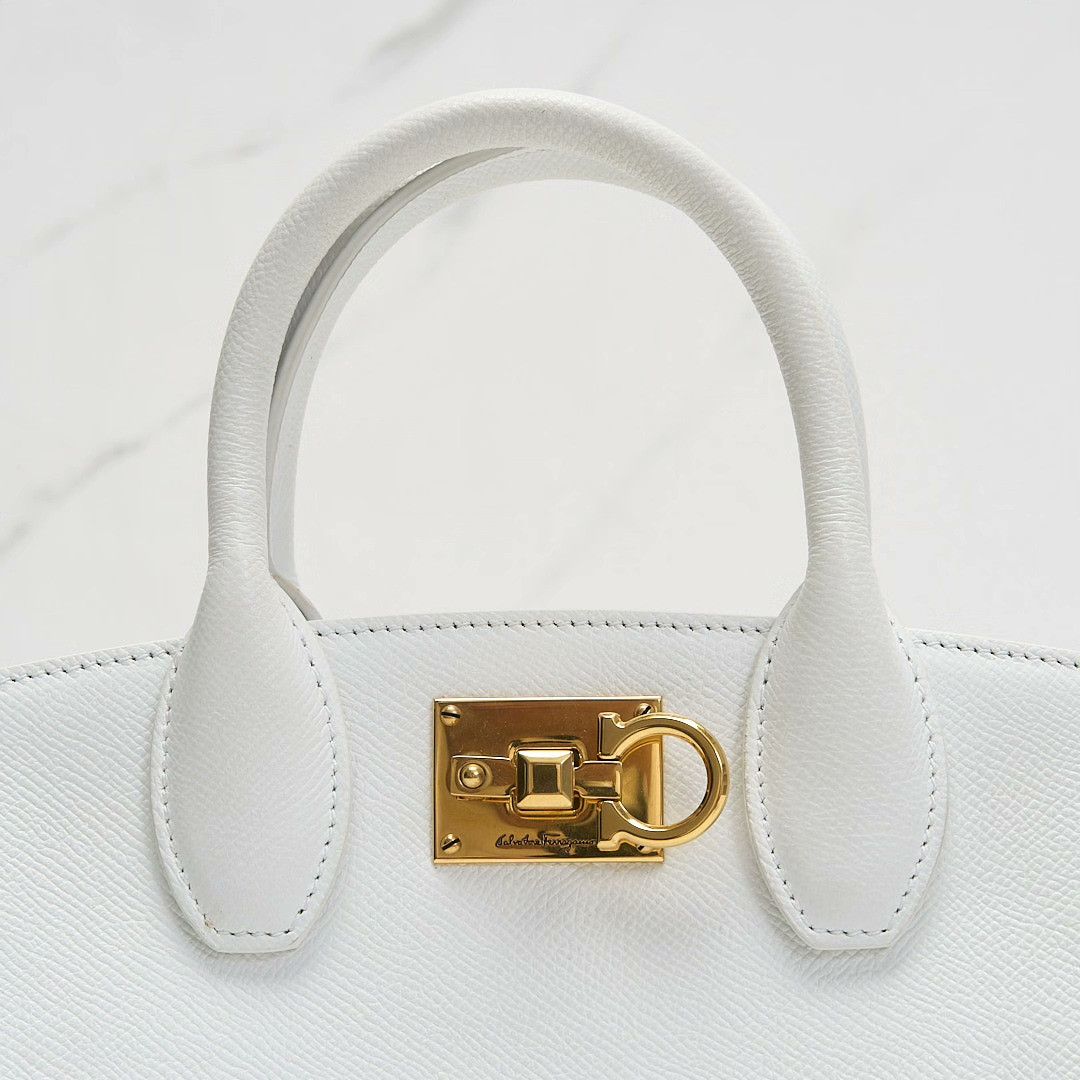 Salvatore Ferragamo Ferragamo Women's Lychee Buckle Tote Size ONE SIZE - 3 Thumbnail