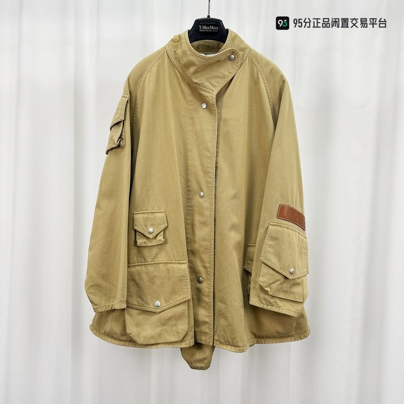 Loewe LOEWE Solid Runway Logo Leather Patch Oversized Trench Coat Size US XS / EU 42 / 0 - 7 Thumbnail