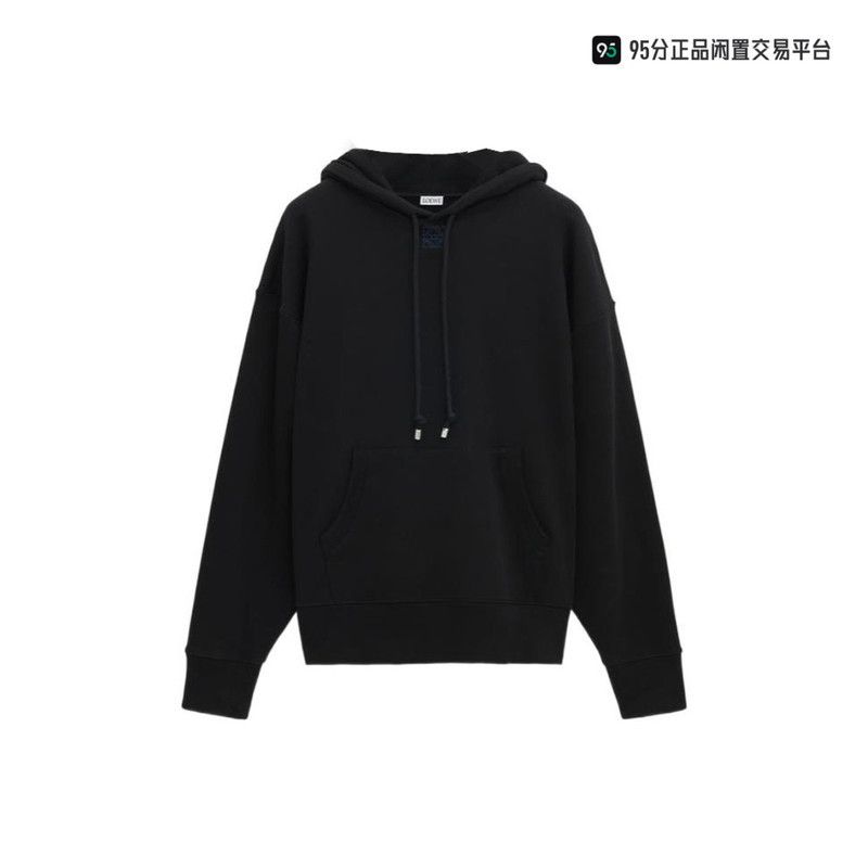 Loewe LOEWE SS24 Solid Logo Hoodie Men's Black Size US M / EU 48-50 / 2 - 2 Thumbnail