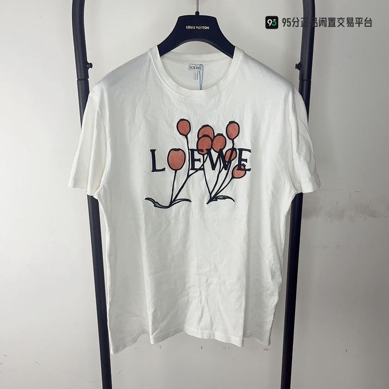 Loewe LOEWE Men's Plant Embroidery Cotton Short Sleeve T-Shirt Size US XS / EU 42 / 0 - 3 Thumbnail