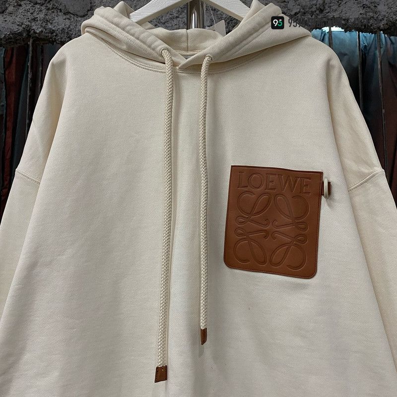 Loewe LOEWE FW21 Men's Cotton Drawstring Hoodie Size US L / EU 52-54 / 3 - 7 Thumbnail
