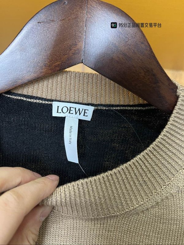 Loewe LOEWE Men's Long-Sleeve Round Neck Cardigan Knitwear Size US L / EU 52-54 / 3 - 5 Thumbnail