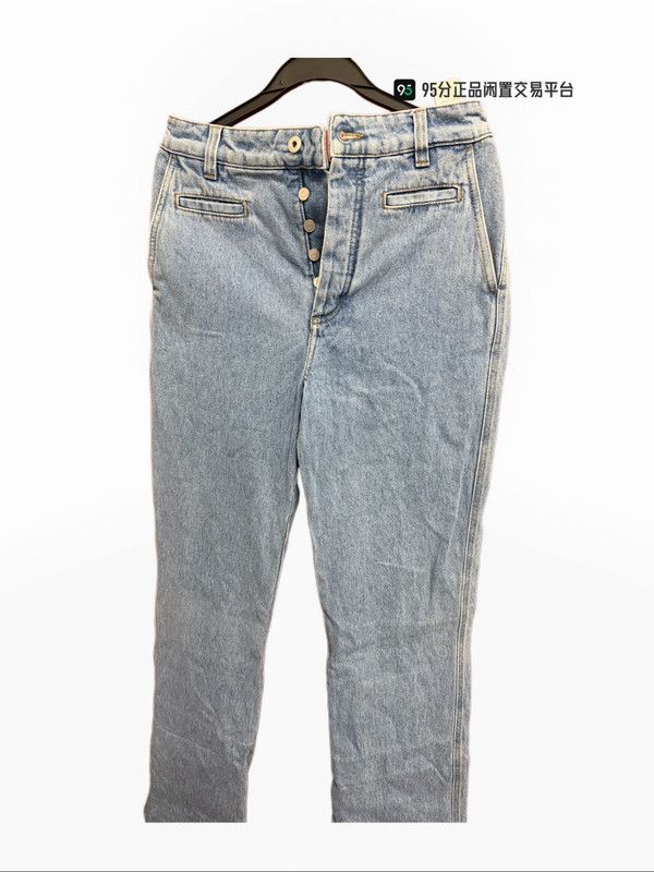 Loewe LOEWE Cuffed Fisherman Jeans Unisex Light Blue Size US 27 - 3 Thumbnail