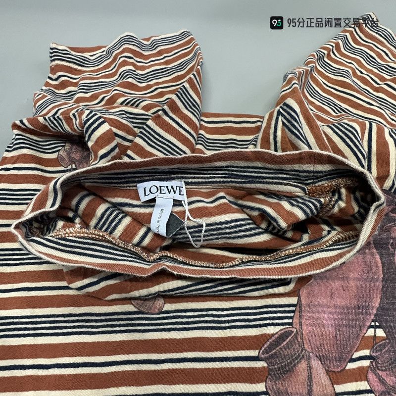 Loewe LOEWE Striped Pattern Print Short-Sleeve T-Shirt Size US XS / EU 42 / 0 - 4 Thumbnail