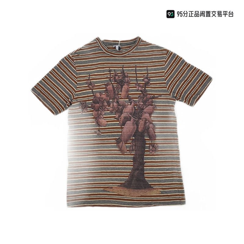 Loewe LOEWE Striped Pattern Print Short-Sleeve T-Shirt Size US XS / EU 42 / 0 - 5 Thumbnail