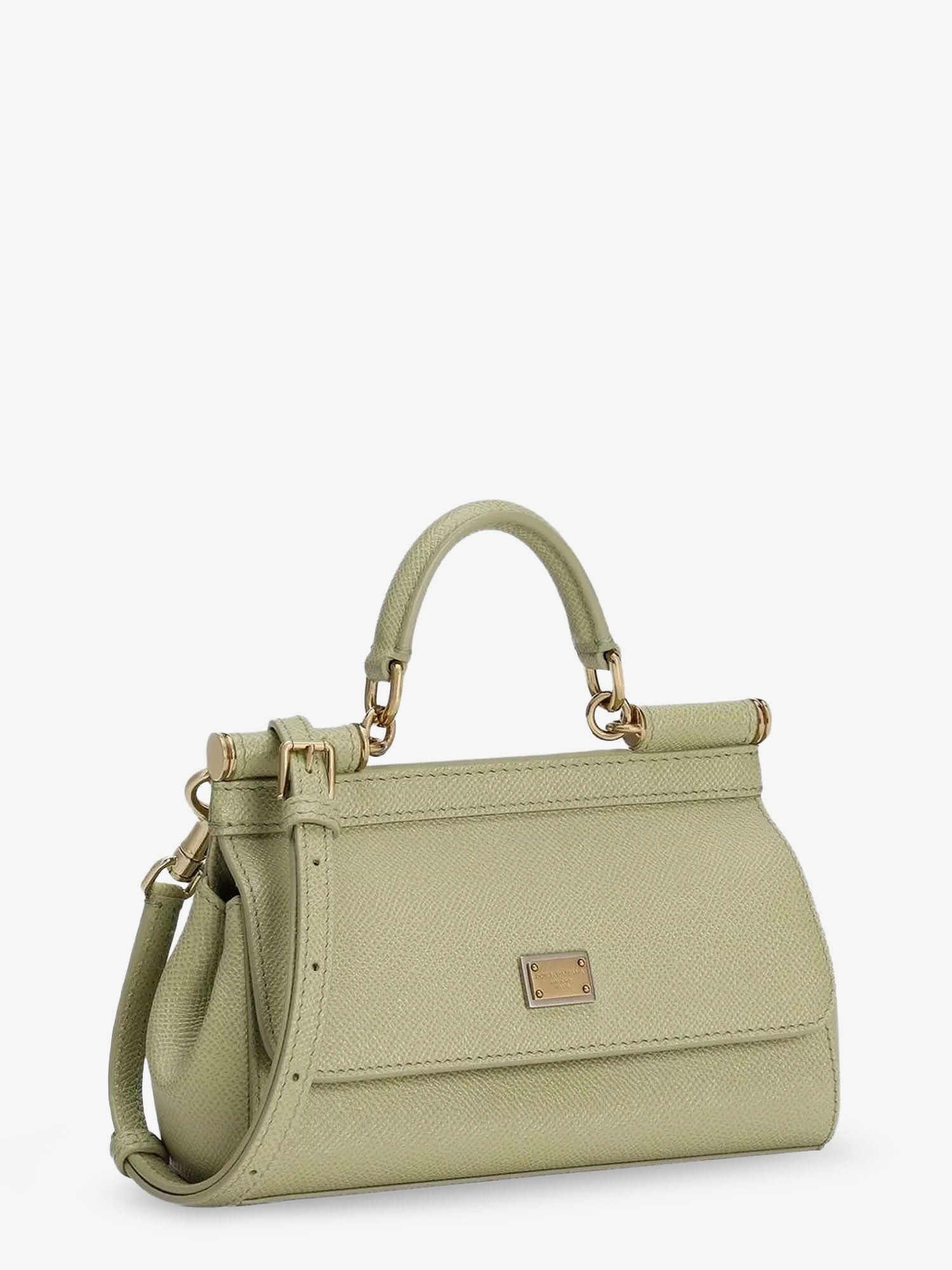 Dolce & Gabbana Sicily Small Leather Shoulder Bag With Metal Logo Patch Size ONE SIZE - 4 Thumbnail