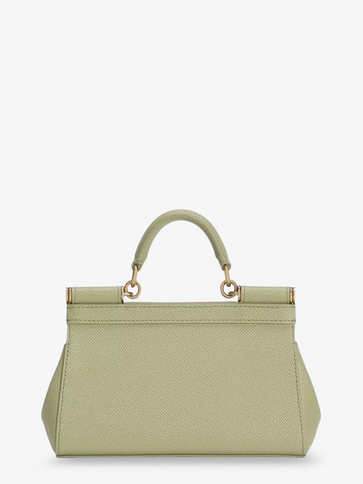 Dolce & Gabbana Sicily Small Leather Shoulder Bag With Metal Logo Patch Size ONE SIZE - 3 Thumbnail