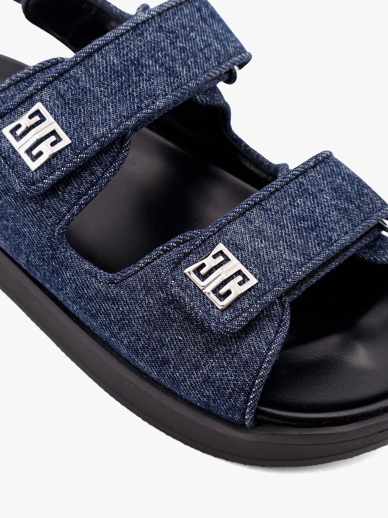 Givenchy Strap Flat Denim Sandals Size US 7 / IT 37 - 5 Thumbnail