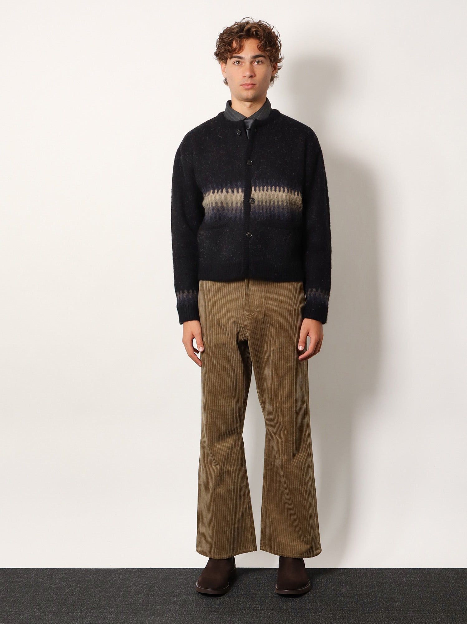 TONYWACK Jacquard Unisex Alpaca Cardigan Size US XL / EU 56 / 4 - 4 Thumbnail