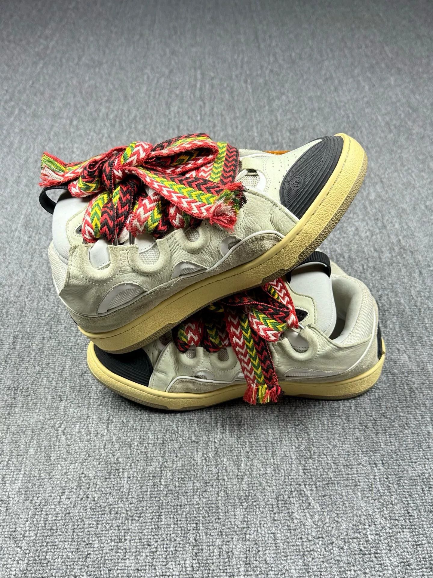 Lanvin Lanvin Patchwork White Lowtop Sneakers 9 Men Size US 9 / EU 42 - 3 Thumbnail
