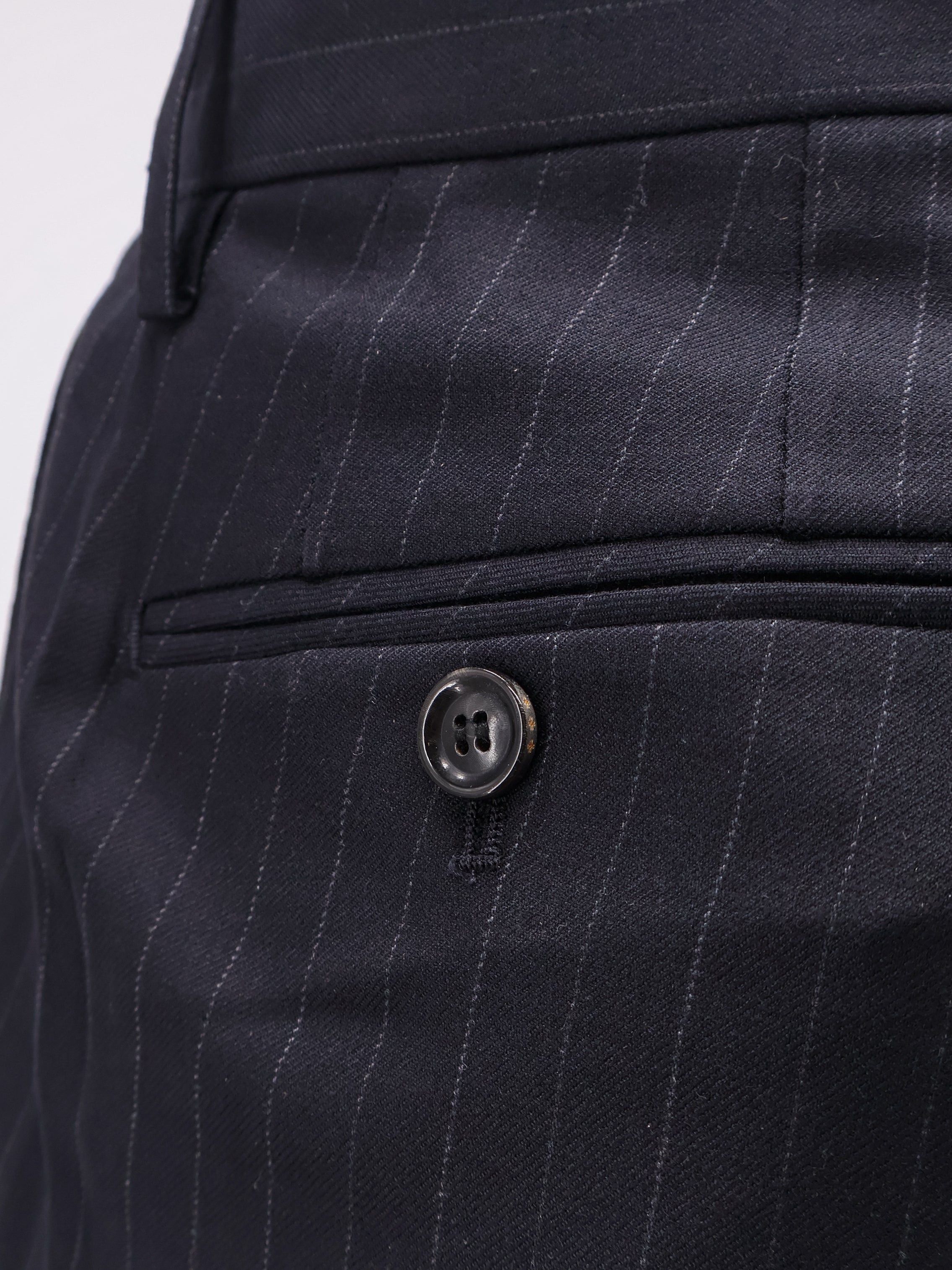 TONYWACK Wool Blend Unisex Pinstriped Trousers Size US 28 / EU 44 - 4 Thumbnail