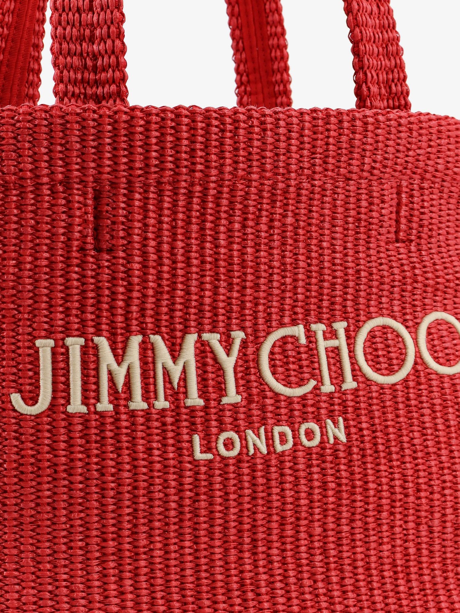 Jimmy Choo Raffia Shopping Bag With Lettering Logo On The Front Size ONE SIZE - 5 Thumbnail