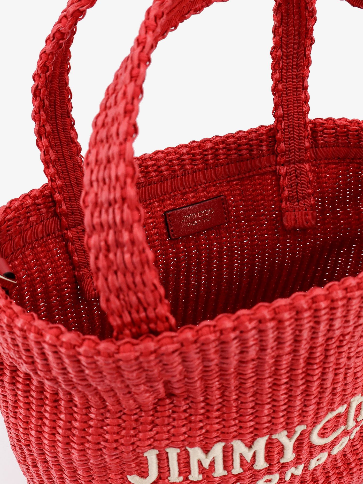 Jimmy Choo Raffia Crossbody Bag With Embroidered Logo On The Front Size ONE SIZE - 4 Thumbnail