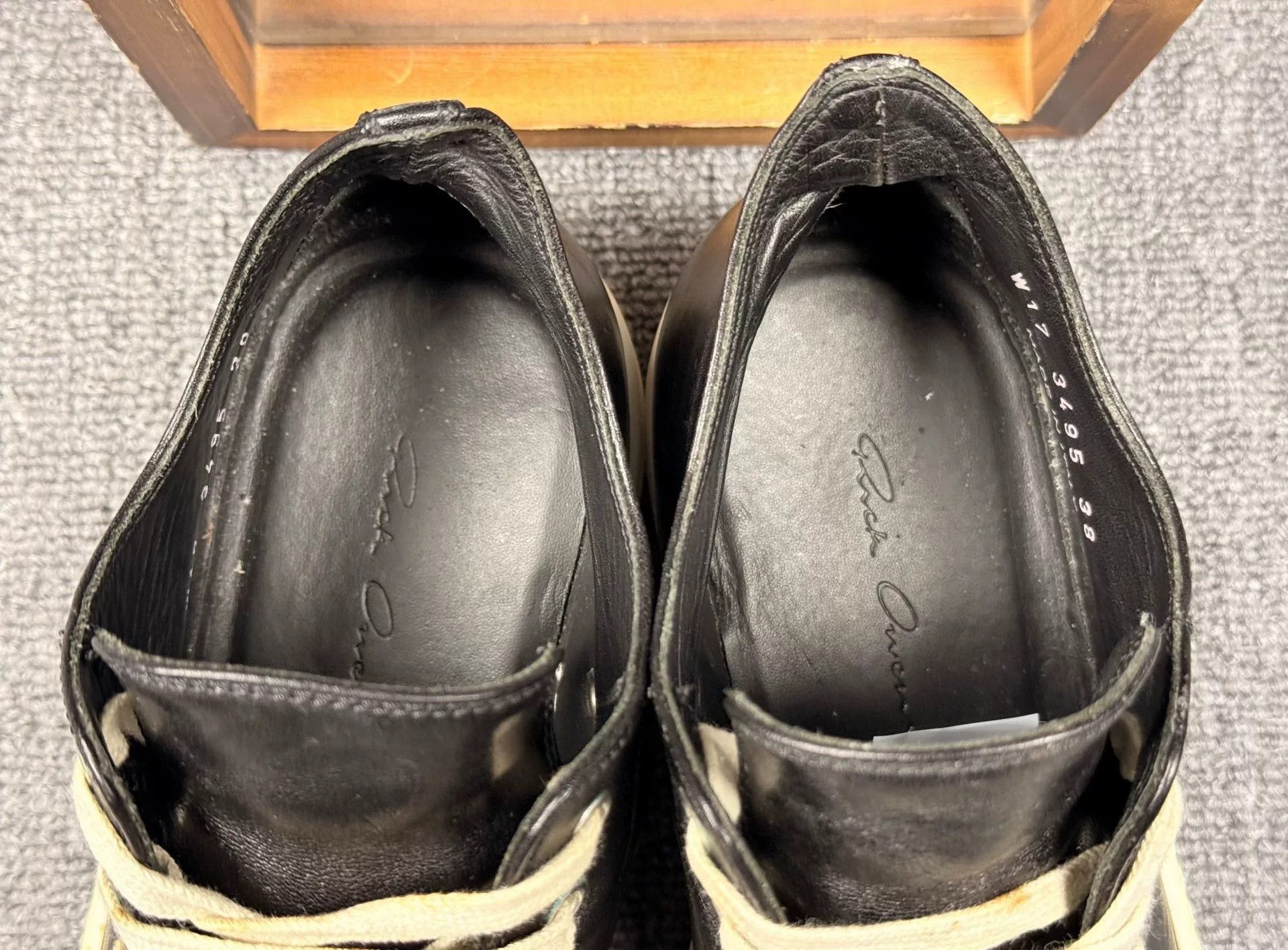 Rick Owens Rick Owens Leather Black Lowtop Sneakers 5.5 Men Size US 5.5 / EU 38 - 9 Thumbnail