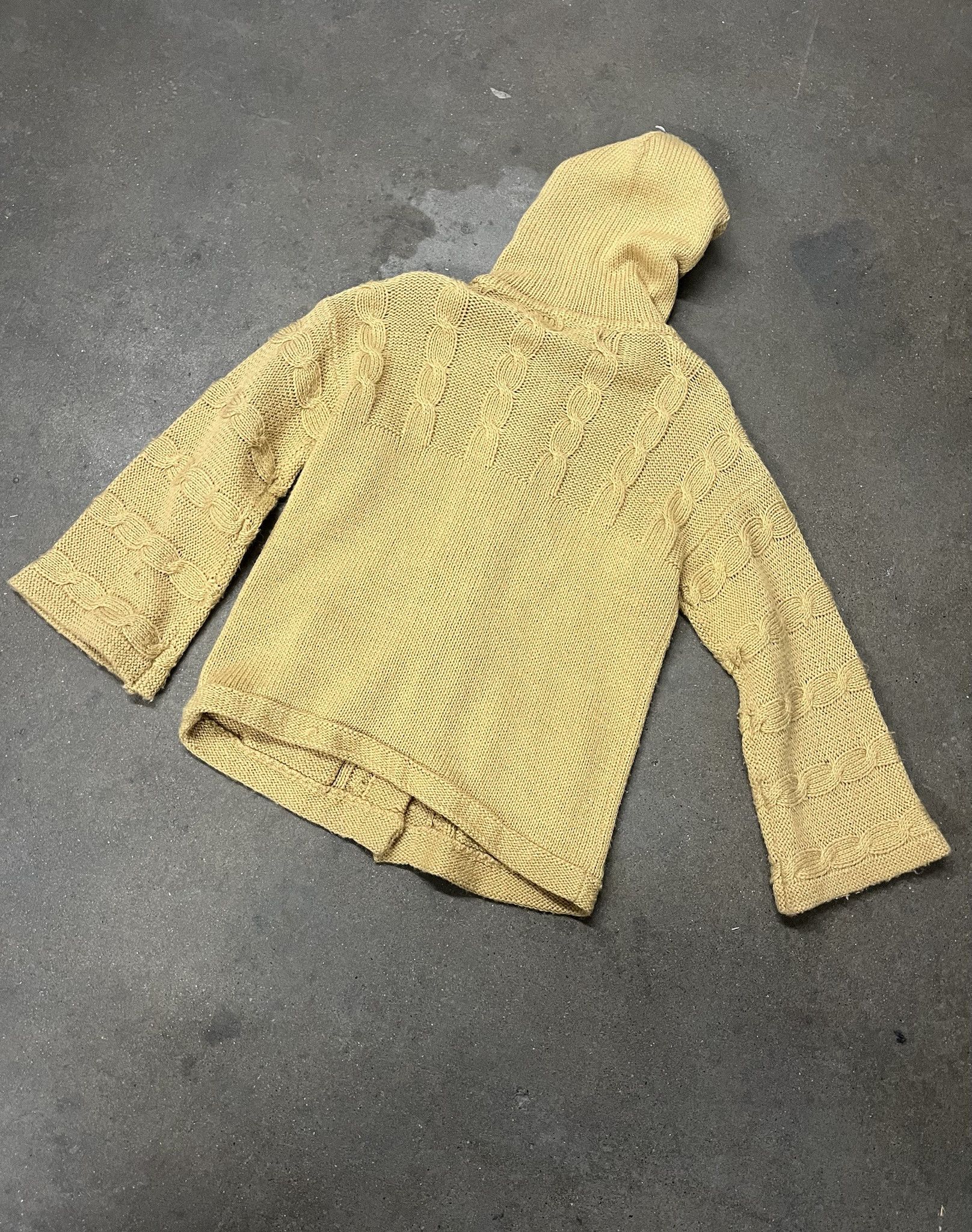 Carhartt × Vintage Vintage 1980s Cableknit Hooded Cardigan Sweater Size 40 Size US S / EU 44-46 / 1 - 3 Thumbnail
