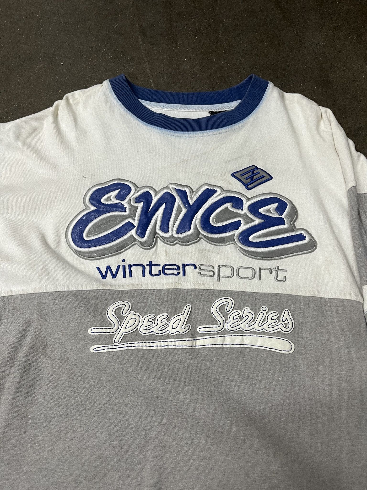 Enyce × Vintage Vintage 2000s Enyce Leather Logo Embroidered Lognsleeve Tee Shirt Size XXL Size US XXL / EU 58 / 5 - 2 Thumbnail