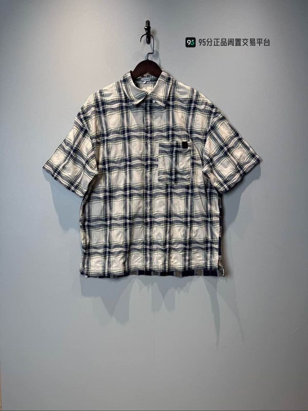 Loewe LOEWE Anagram Cotton Short-Sleeve Patchwork Shirt Size US S / EU 44-46 / 1 - 4 Thumbnail