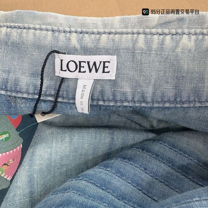 Loewe LOEWE Men's Bleached Indigo Striped Denim Shirt Size US L / EU 52-54 / 3 - 4 Thumbnail