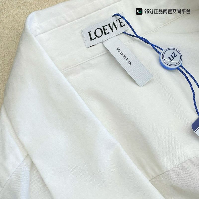 Loewe LOEWE FW21 Lion Logo Cotton Long-Sleeve Shirt Size US M / EU 48-50 / 2 - 5 Thumbnail