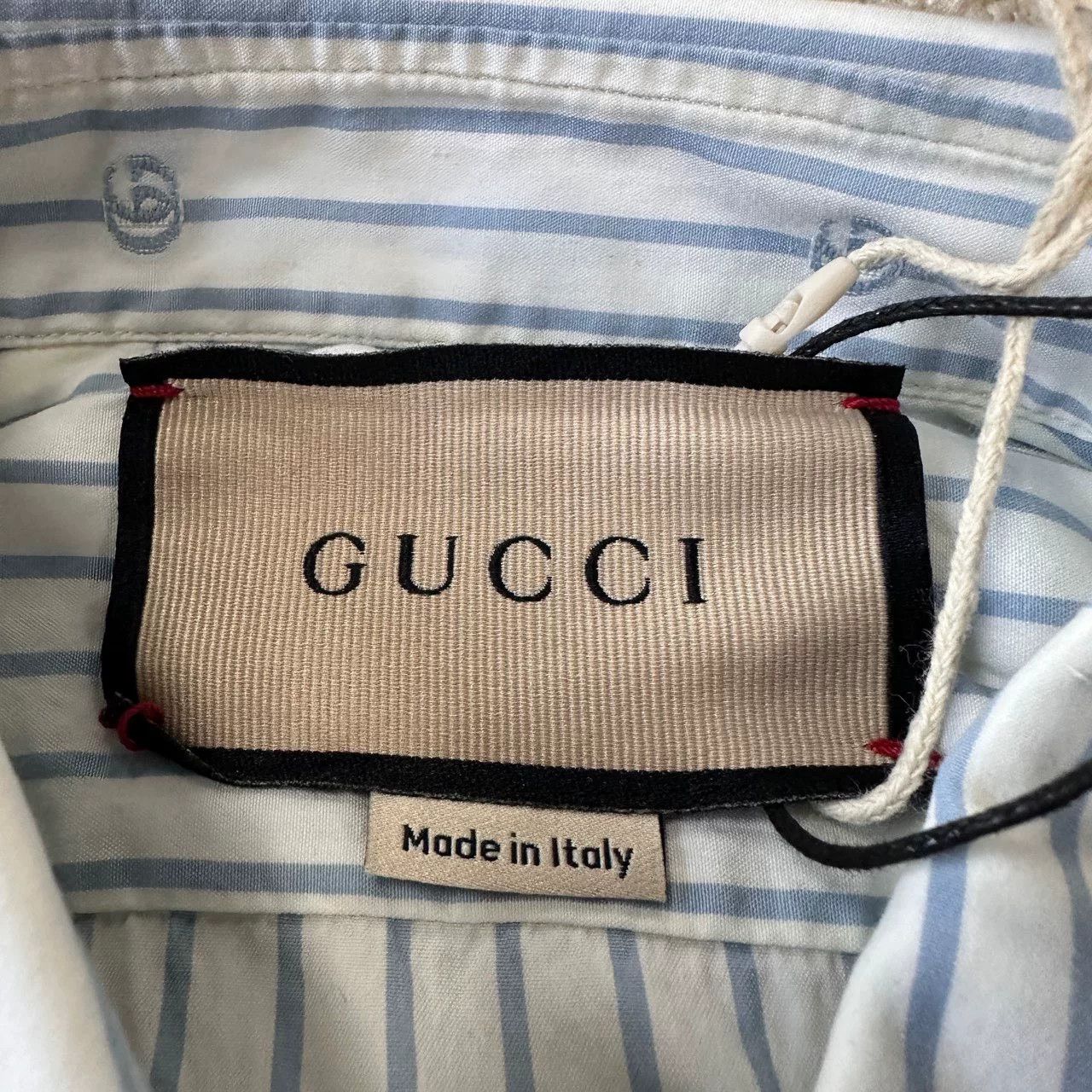 Gucci Gucci White Logo Striped Long-Sleeve Shirt Size S / US 4 / IT 40 - 3 Thumbnail