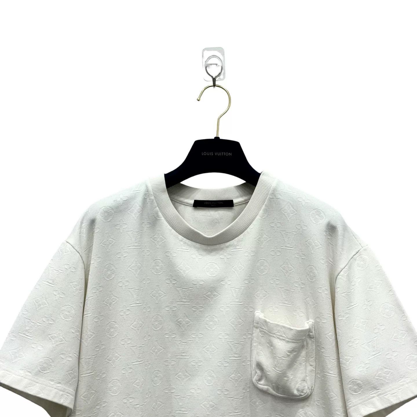 Louis Vuitton Louis Vuitton White Monogram Pocket Tee Size US XL / EU 56 / 4 - 4 Thumbnail