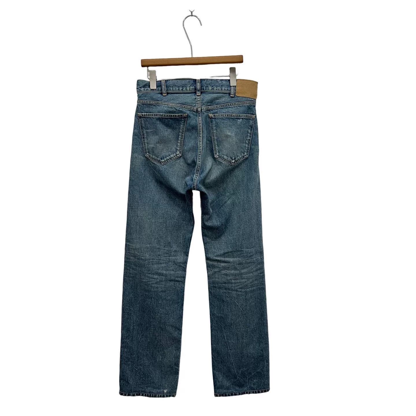 Celine Celine Washed Zip Side Pocket Straight Jeans Size 29" - 3 Thumbnail