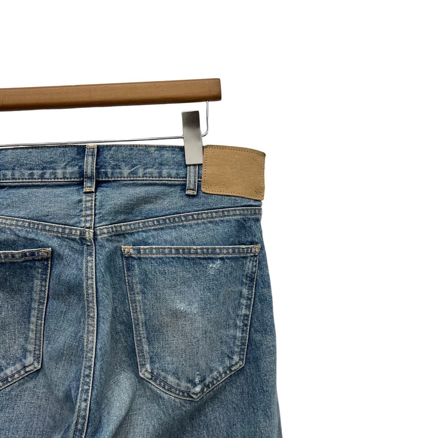 Celine Celine Washed Zip Side Pocket Straight Jeans Size 29" - 5 Thumbnail
