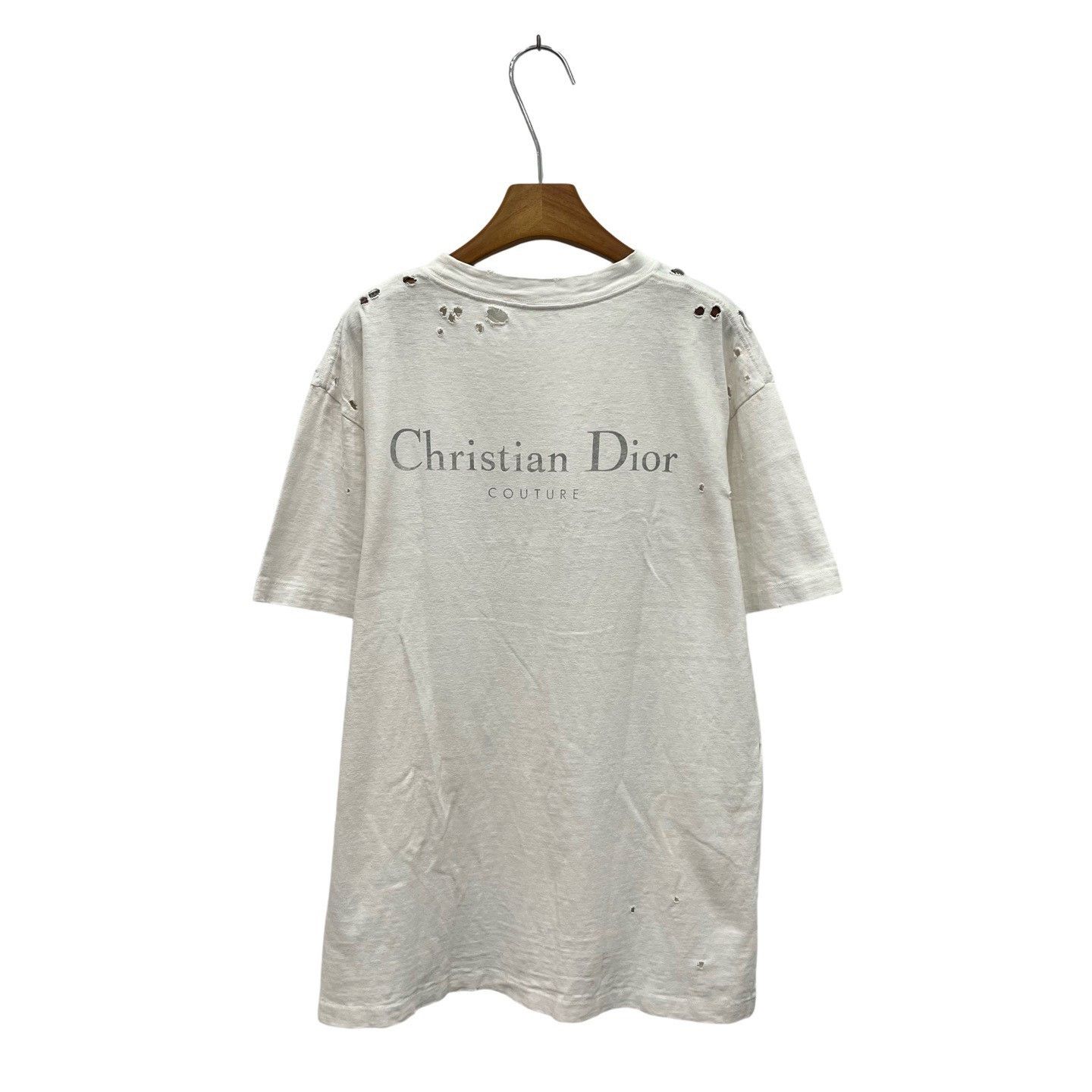 Dior Dior White Destroyed Logo Short Sleeve Size US S / EU 44-46 / 1 - 2 Thumbnail