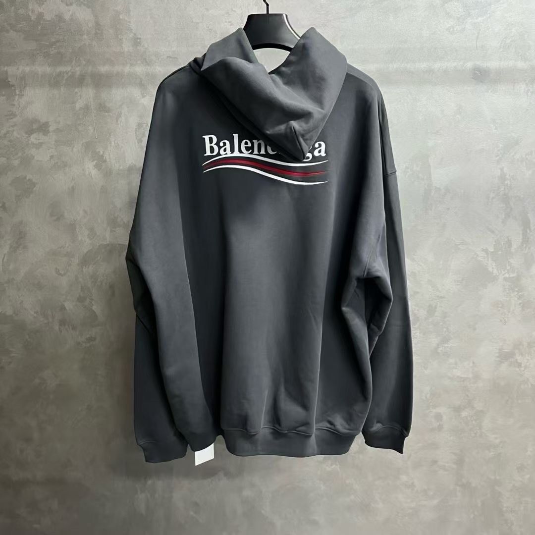 Balenciaga Balenciaga Gray Logo Hooded Sweatshirt Size US S / EU 44-46 / 1 - 3 Thumbnail