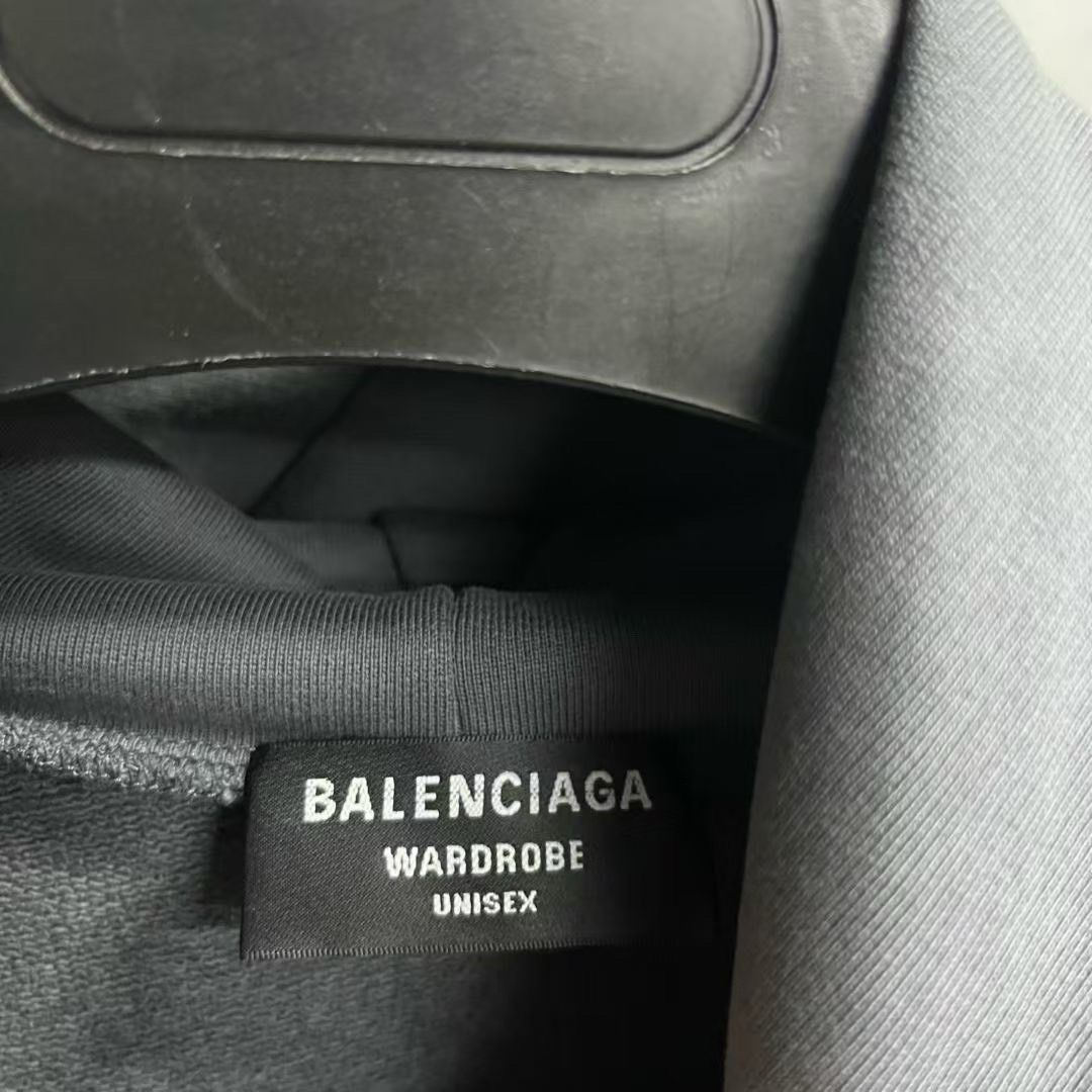 Balenciaga Balenciaga Gray Logo Hooded Sweatshirt Size US S / EU 44-46 / 1 - 2 Thumbnail