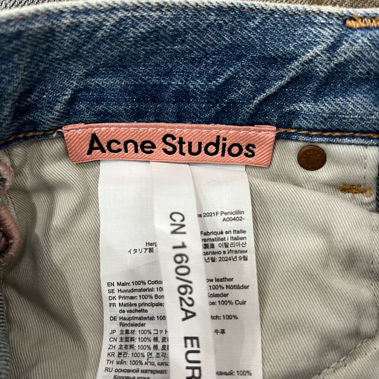 Acne Studios Acne 2021 Fall Distressed Mid-Rise Straight Jeans Size 30" / US 8 / IT 44 - 5 Thumbnail