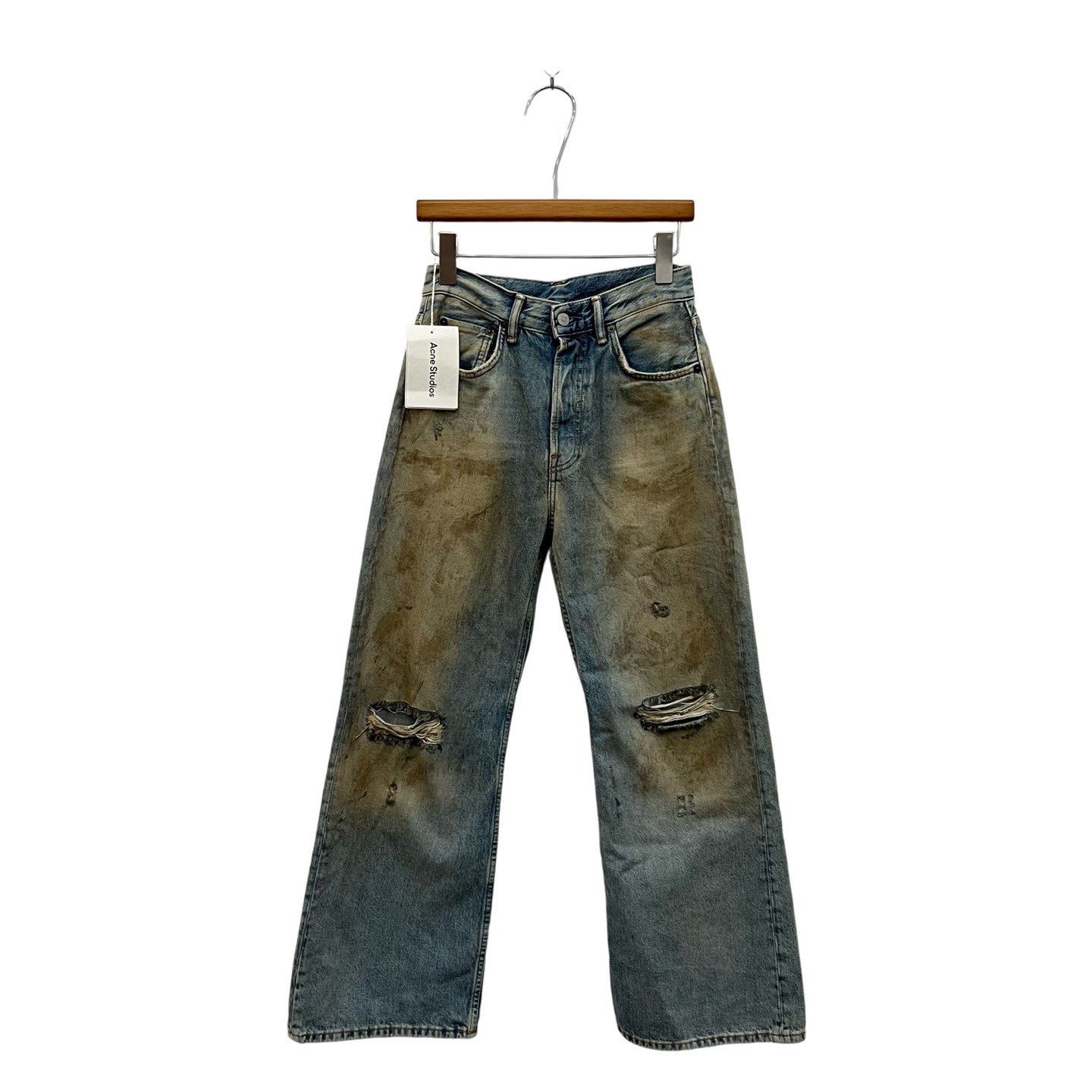 Acne Studios Acne 2021 Fall Distressed Mid-Rise Straight Jeans Size 30" / US 8 / IT 44 - 2 Thumbnail