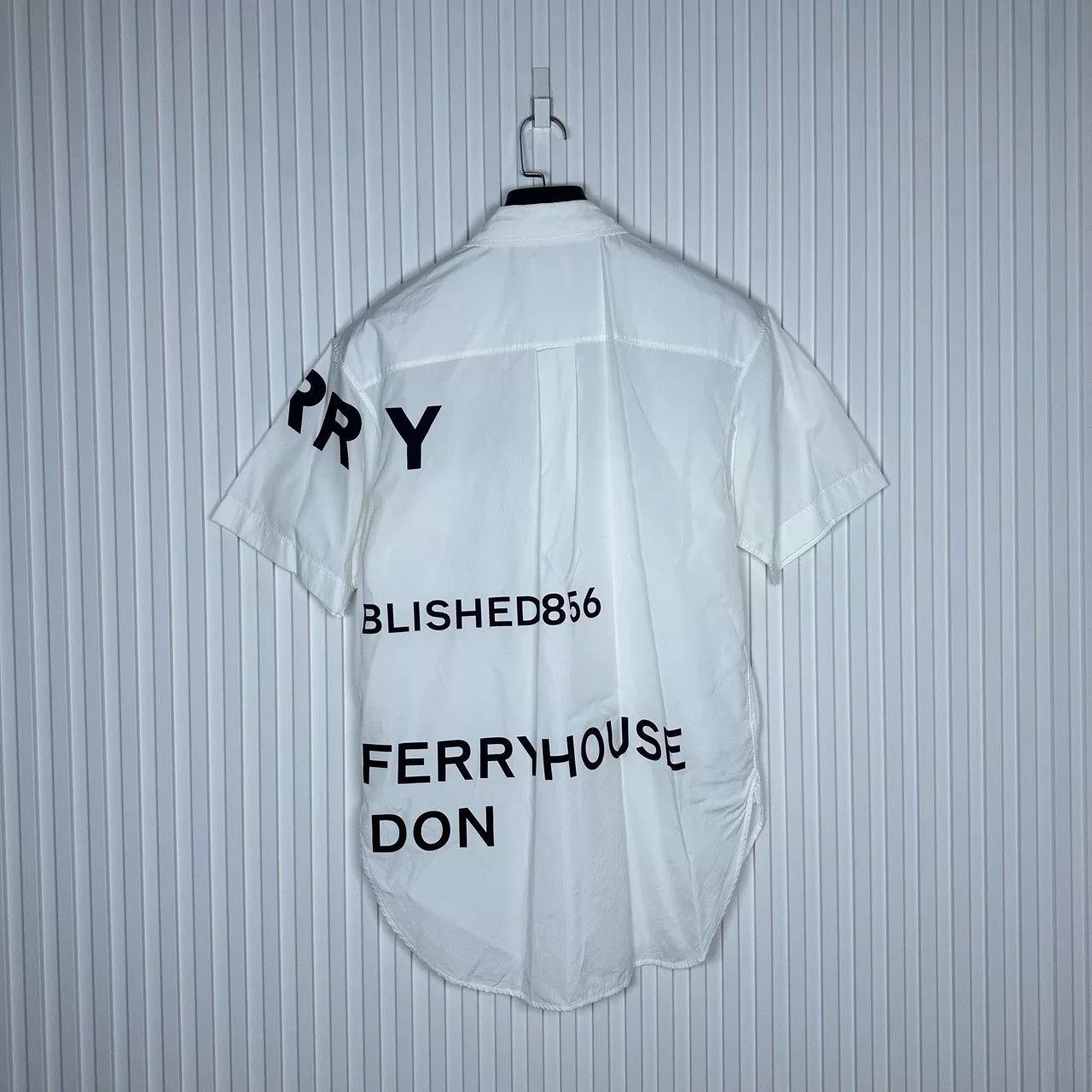 Burberry Burberry White Logo Short Shirt Size US XXS / EU 40 - 2 Thumbnail